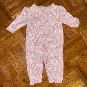 Baby Gap pink flower one piece 3-6 months